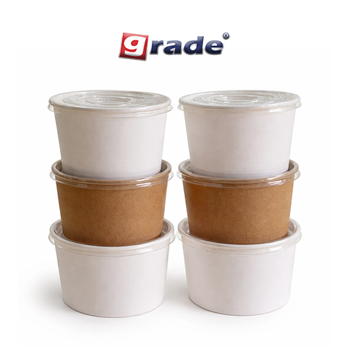 Paper Bowl Kraft  Cokelat 800 ml / 27 oz (isi 25 pcs)