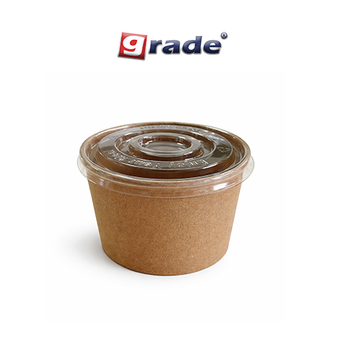 Paper Bowl Kraft  Cokelat 800 ml / 27 oz (isi 25 pcs)