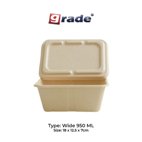 BAGASSE WIDE 950 ML (isi 50 pcs)