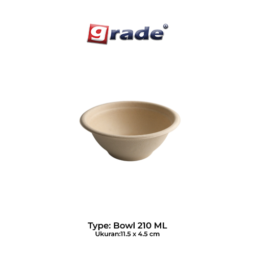 BAGASSE BOWL 210 ML (isi 50 pcs)