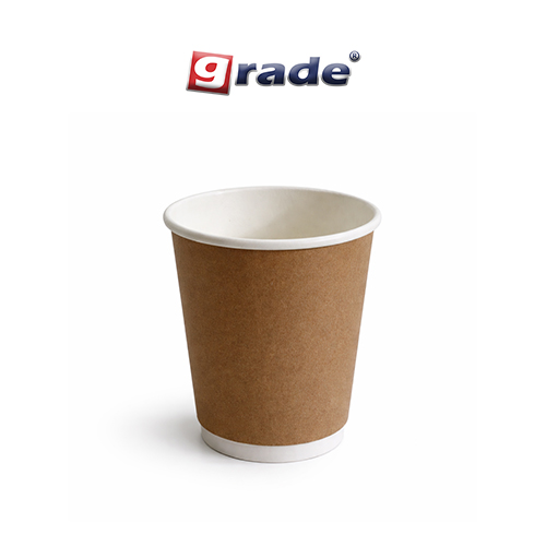Paper Cup Double Wall Coklat 9 oz / 270 ml (50 pcs)