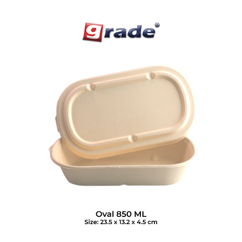 BAGASSE OVAL 850 ML (isi 50 pcs)