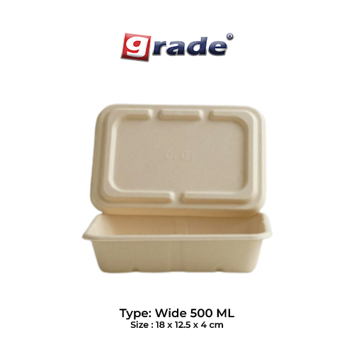 BAGASSE WIDE 500 ML (isi 50 pcs)