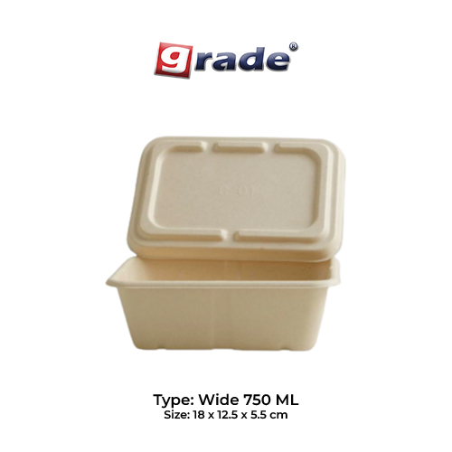 BAGASSE WIDE 750 ML (isi 50 pcs)