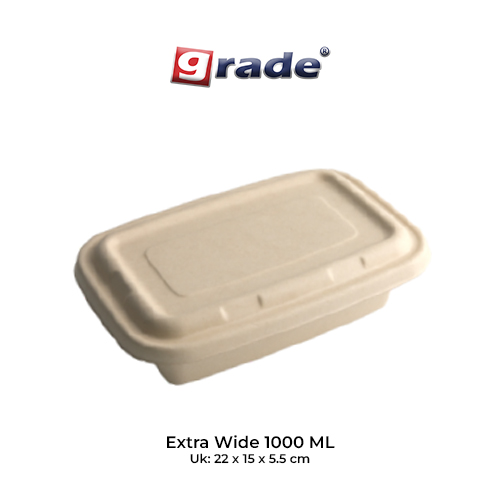 BAGASSE EXTRA WIDE 1000 ML (isi 50 pcs)