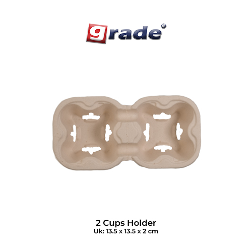 BAGASSE 2 CUPS HOLDER (isi 50 pcs)