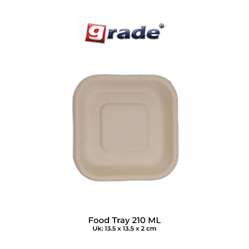 BAGASSE FOOD TRAY 210 ML (isi 50 pcs)